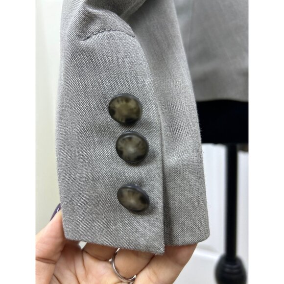Reiss Single Breasted One Button Suit Women's Gray Tailored Fit Office Siren - Picture 5 of 16